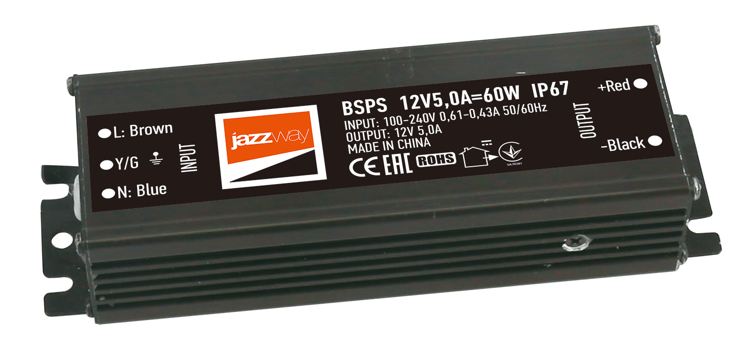 BSPS 12V5,0A=60w IP67 Блок питания IP67 для светодиодной ленты 12V - фото1