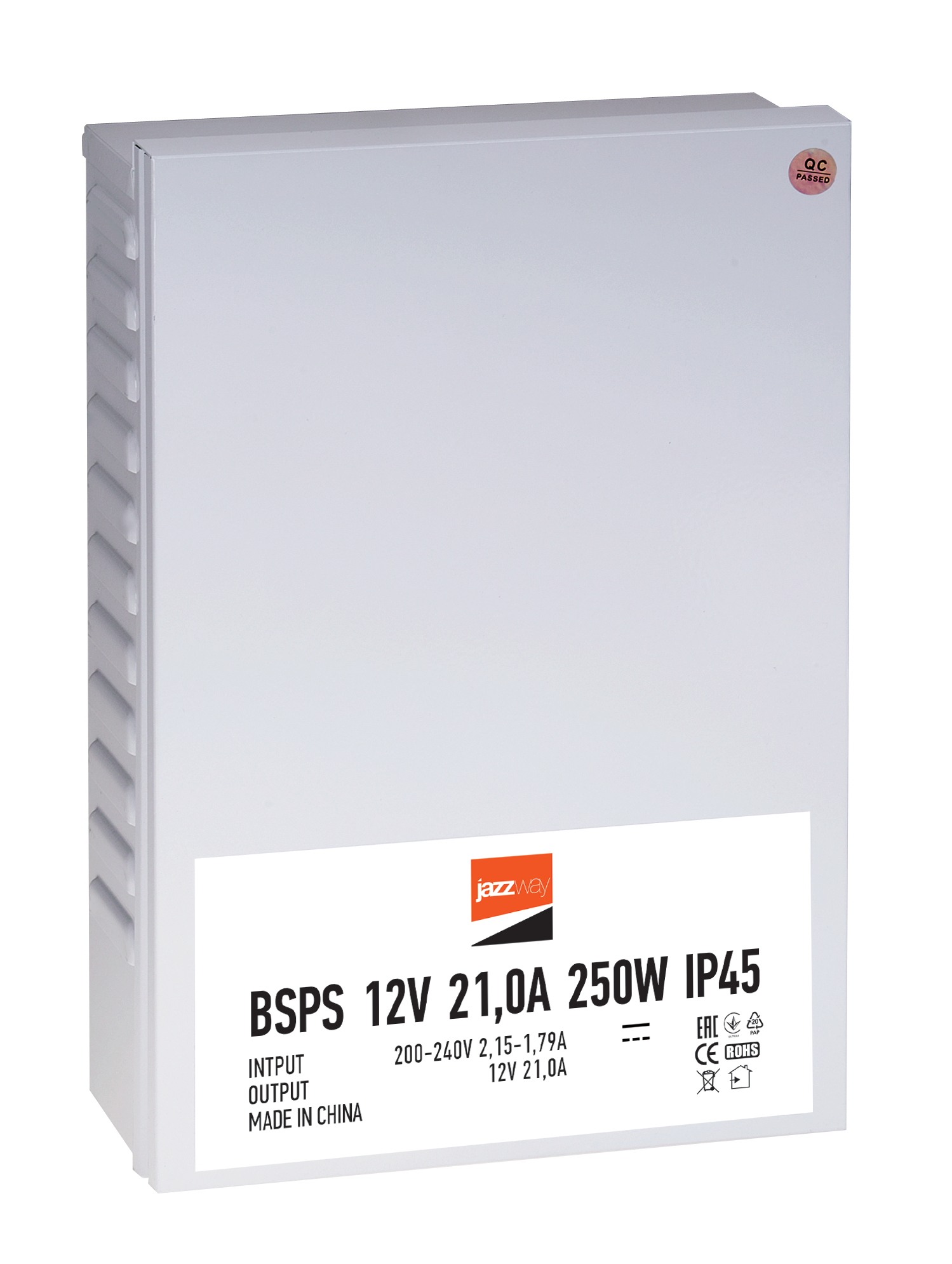 BSPS 12V21A=250W IP45 Блок питания IP45 для светодиодной ленты 12V - фото1