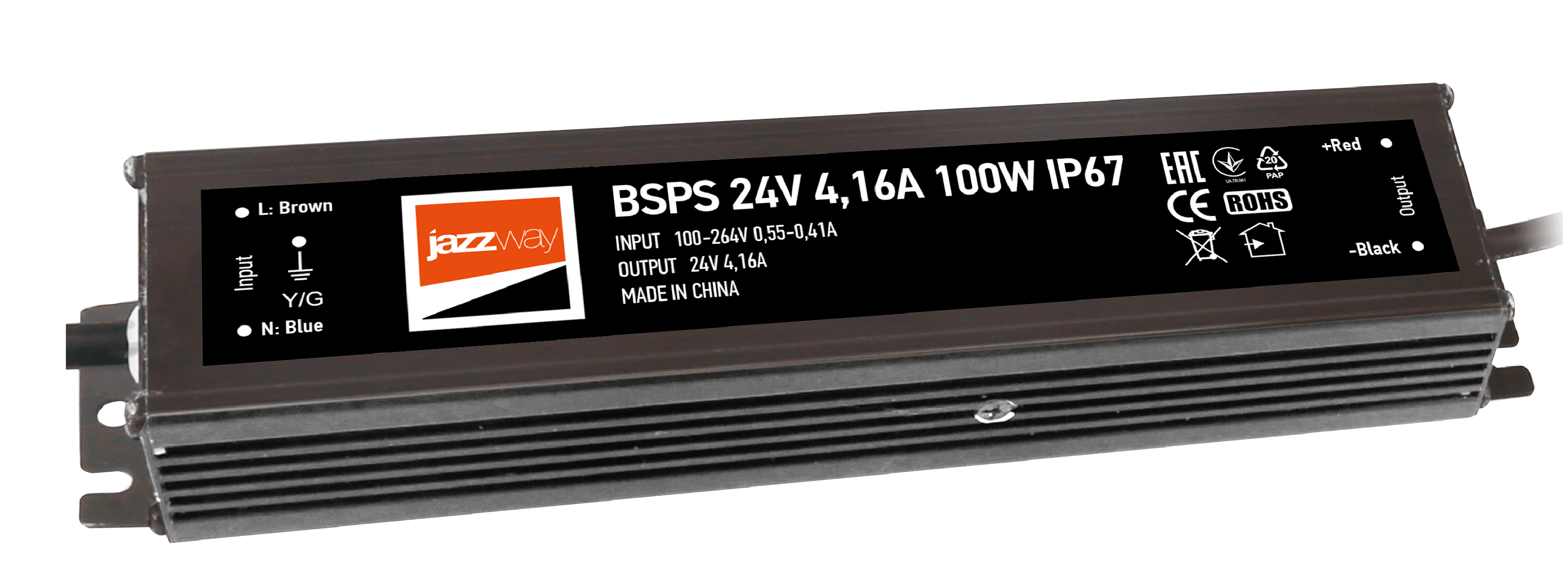 Драйвер BSPS 24V  4,16A=100W IP67 Блок питания IP67 для светодиодной ленты 24V - фото1