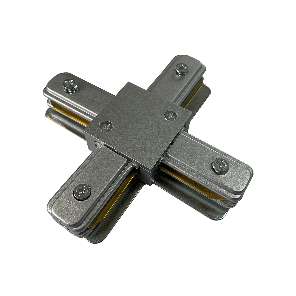 PTR CX-GR Коннектор серый X -обр. для трековых систем PTR - фото1
