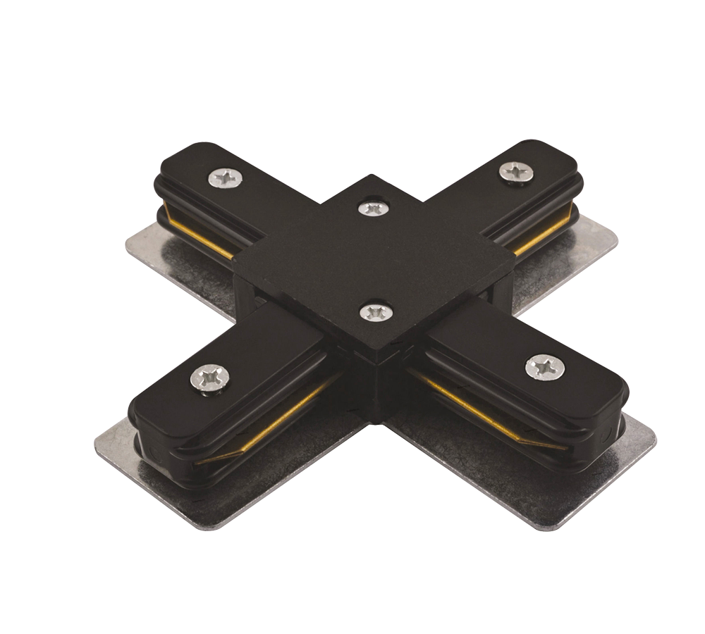 PTR CX-BL Коннектор чёрный  X -обр. для трековых систем PTR - фото1