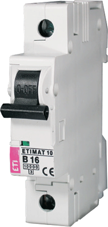 Модульный автоматический выключатель ETIMAT 10 1p C 1А (10 kA) - фото1