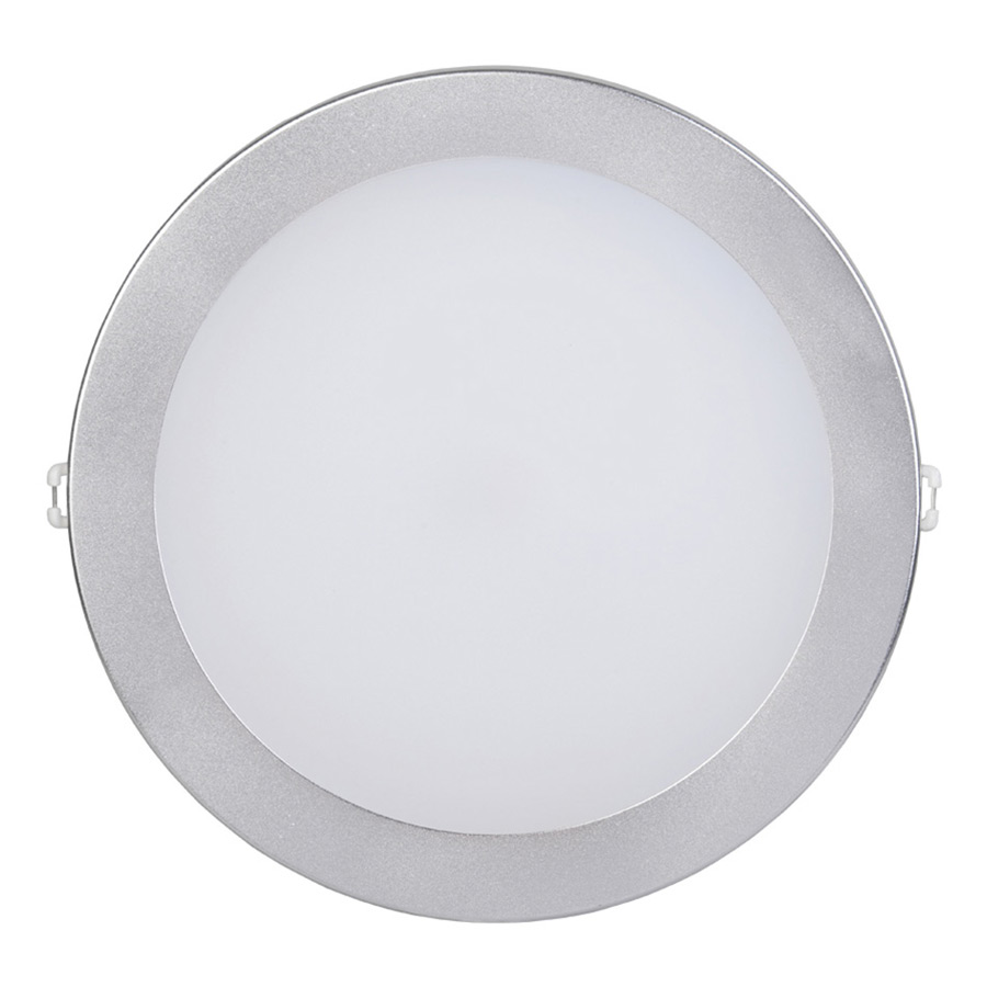 Светильник ДВО 1608 серебро круг LED 18Вт 4000 IP20 - фото1