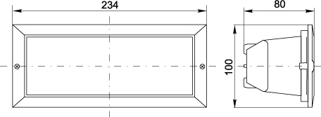 Светильник НВП3102 черный/прямоугольник без решетки 60Вт IP54 - фото2