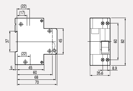 Дифференциальный автоматический выключатель RKP 1P+N C25A 100mA - фото3