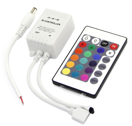 Контроллер с ПДУ ИК RGB 3 канала 12В, 2А, 72Вт -eco - фото1