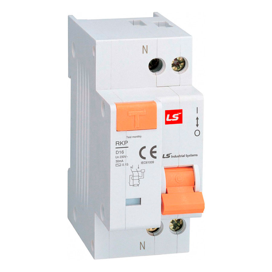 Дифференциальный автоматический выключатель RKP 1P+N C16A 100mA - фото1