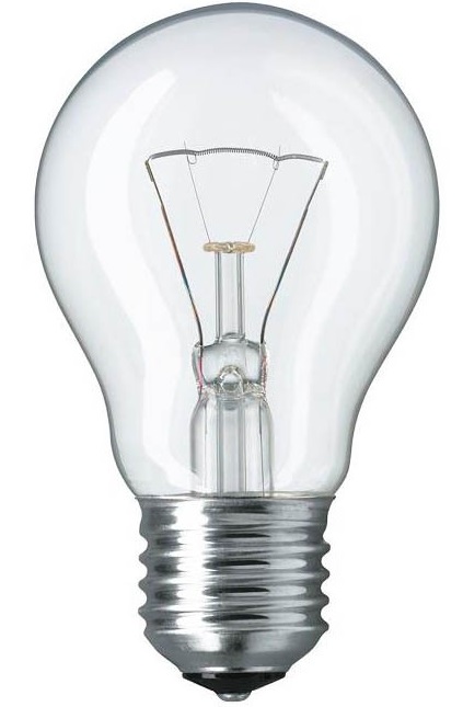 Лампа накаливания A55 шар прозрачная 40Вт E27 - фото1