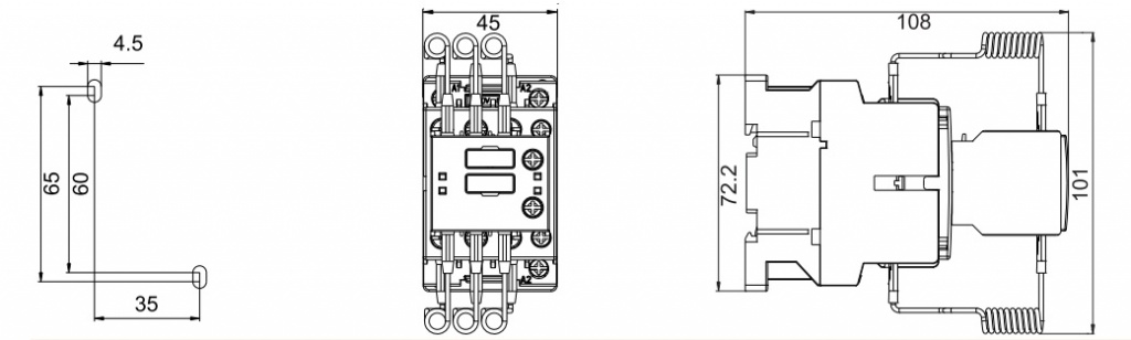 Контактор для конденсаторных батарей CEM 10CN (10кВар 380V) - фото2