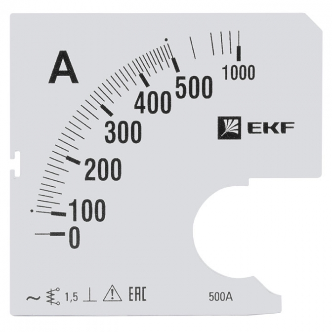 Шкала сменная для A961 500/5А-1,5 EKF PROxima - фото1