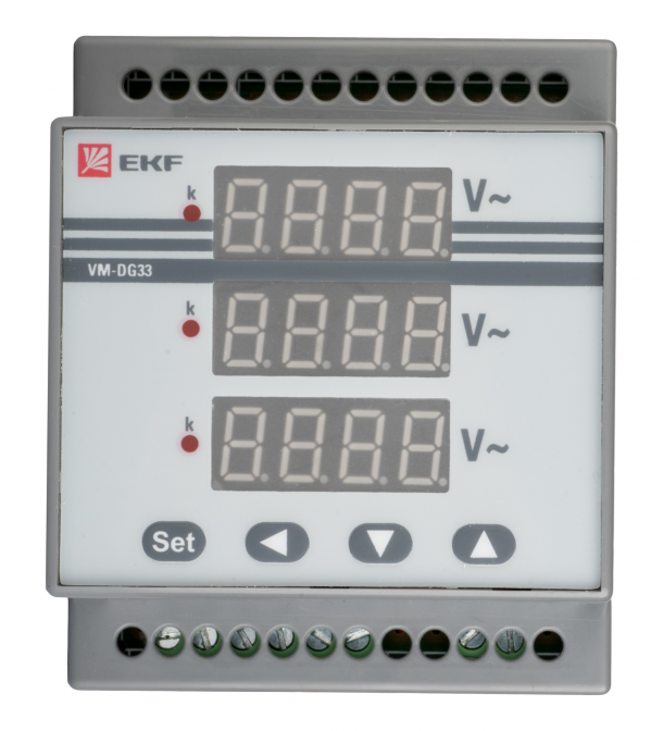 Амперметр AD-G33 цифровой на DIN трехфазный EKF PROxima (без поверки - фото3