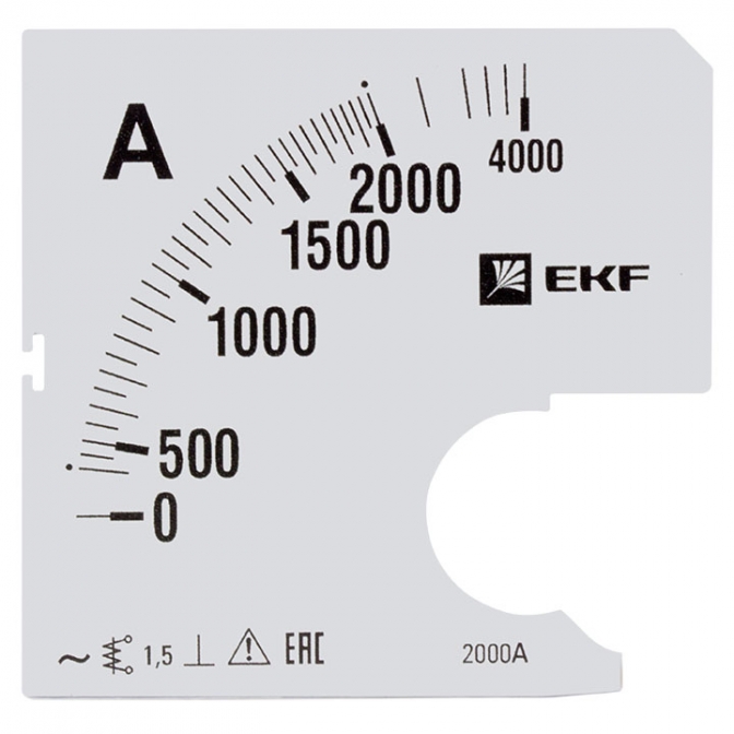 Шкала сменная для A961 2000/5А-1,5 EKF PROxima - фото1