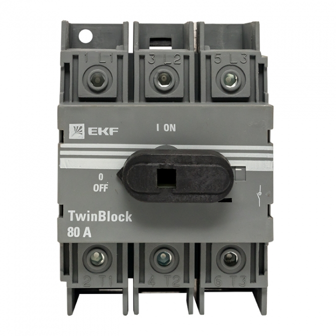 Рубильник 80A 3P c рукояткой управления для прямой установки TwinBlock EKF PROxima - фото3