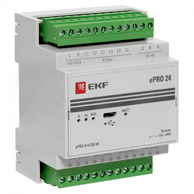 Контроллер базовый ePRO 24 удаленного управления 6вх\4вых 230В WiFi EKF PROxima - фото1