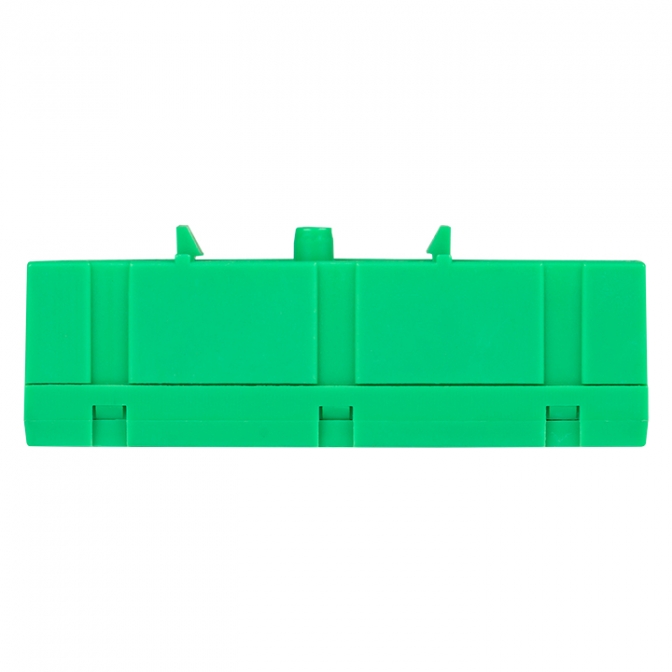 Шина "0" PE (6х9мм) 12 отверстий латунь зеленый изолированный корпус на DIN-рейку EKF PROxima - фото2