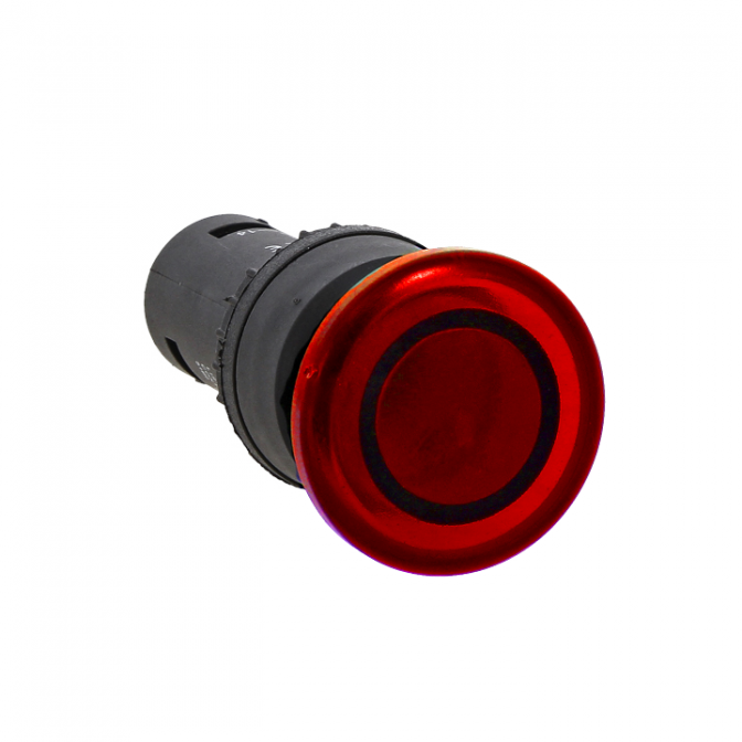 Кнопка SW2C-MD красная с подсветкой NC 24В Грибок EKF PROxima - фото1