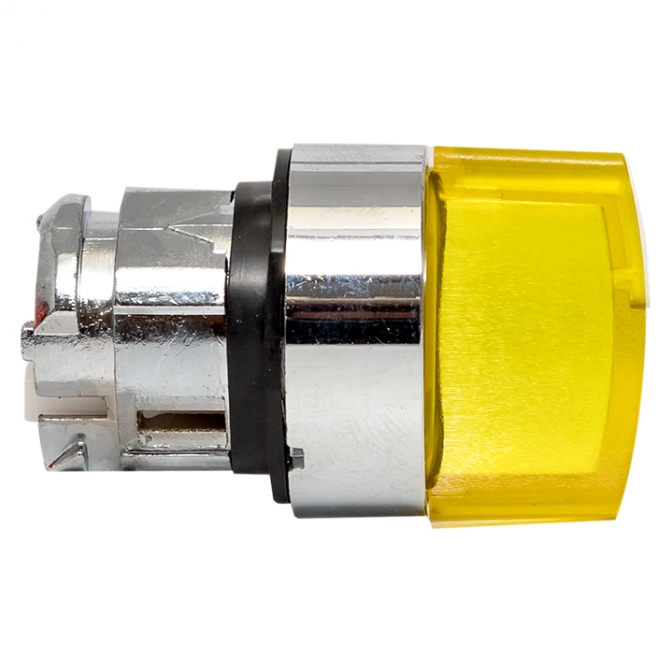 Исполнительный механизм переключателя ХB4 желтый на 3 положения с фиксацией, с подсветкой с короткой ручкой EKF PROxima - фото5