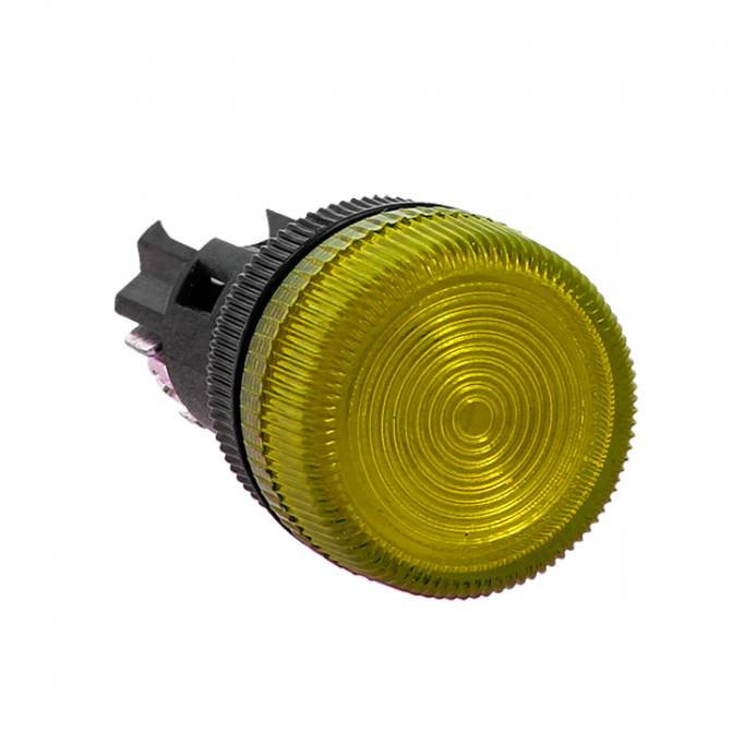 Лампа сигнальная ENS-22 желтая 380В EKF PROxima - фото2
