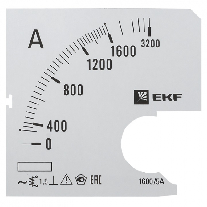 Шкала сменная для A721 1600/5А-1,5 EKF PROxima - фото1