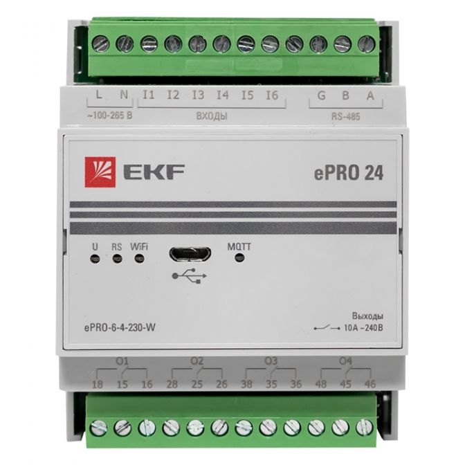 Контроллер базовый ePRO 24 удаленного управления 6вх\4вых 230В WiFi EKF PROxima - фото5