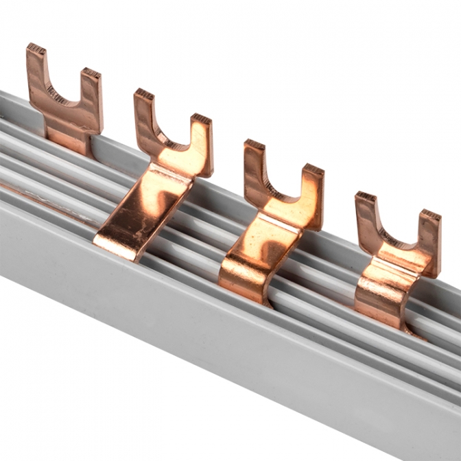 Шина соединительная типа FORK для 4-ф нагр. 63А 54 мод. EKF PROxima - фото4