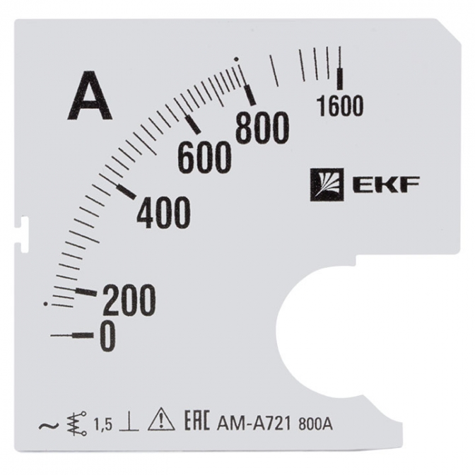 Шкала сменная для A721 800/5А-1,5 EKF PROxima - фото1