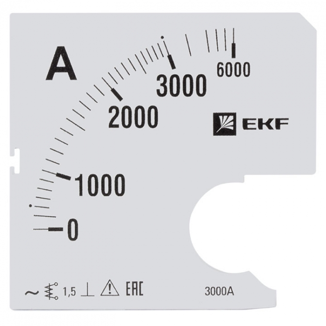 Шкала сменная для A961 3000/5А-1,5 EKF PROxima - фото1