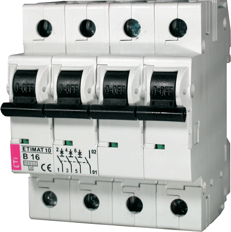 Автоматический выключатель ETIMAT 10 3p+N B 6A (10kA) - фото1