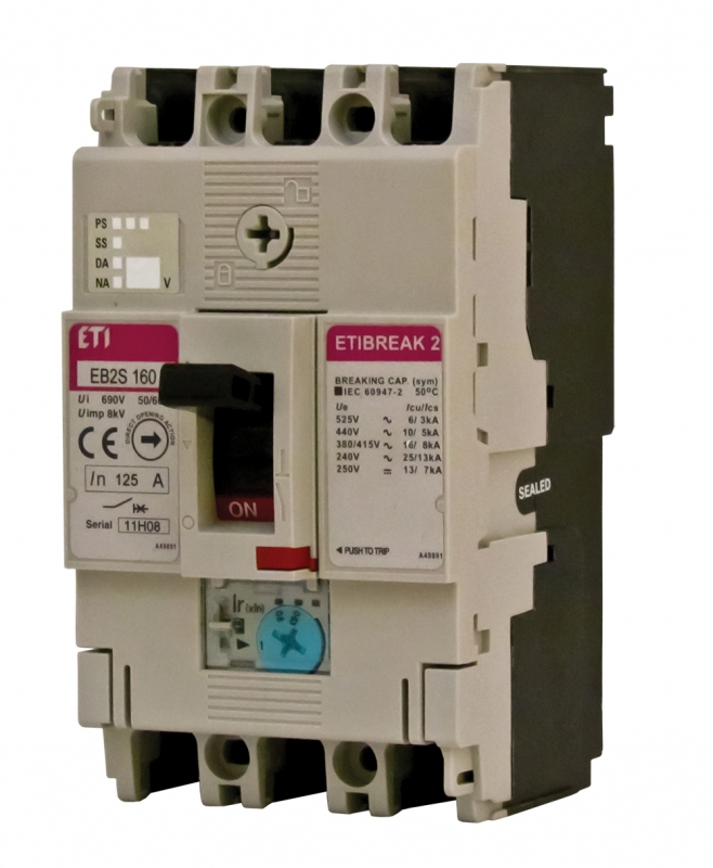 Автоматический выключатель EB2S 160/3SA 160A (25kA, (0.63-1)In/фикс.) 3P - фото1