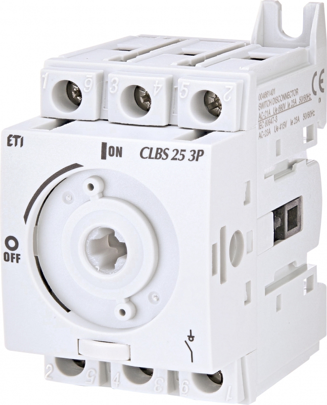 Выключатель нагрузки CLBS 25 3P (без рукоятки, 25A, "1-0") - фото1