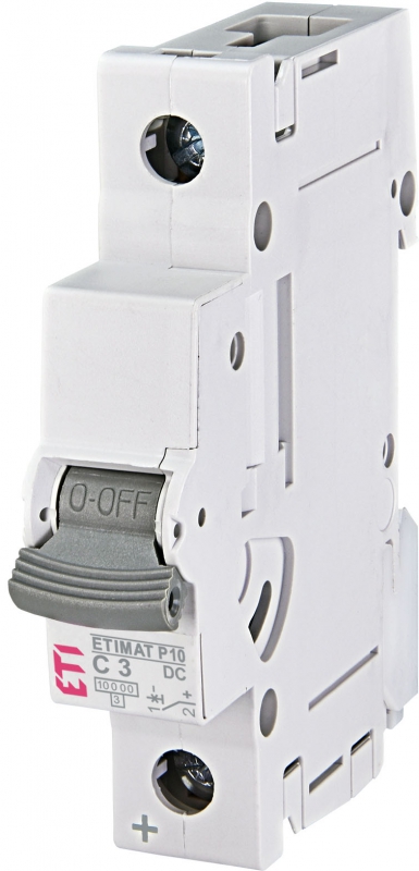Модульный автоматический выключатель постоянного тока ETIMAT P10 DC 1p C 3A, арт. 260301101 - фото1
