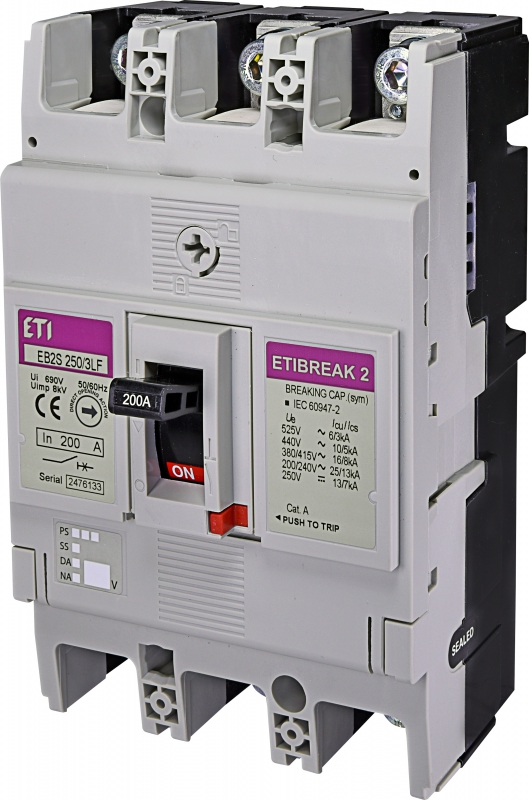 Автоматический выключатель EB2S 250/3LF 200А 3P (16kA фикс.настр.) - фото1