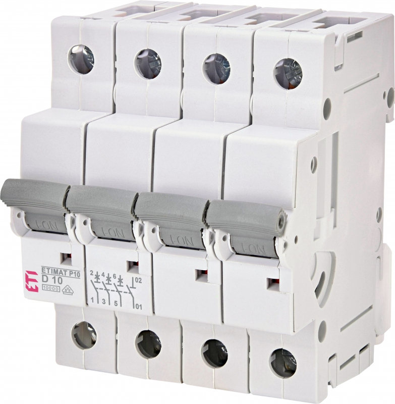 Автоматический выключатель ETIMAT P10 3p+N D 10A (10kA) - фото1