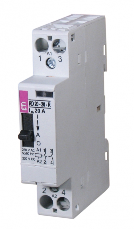 Контактор модульный с ручным управлением R 20-02-R 230V AC 20A (AC1) - фото1