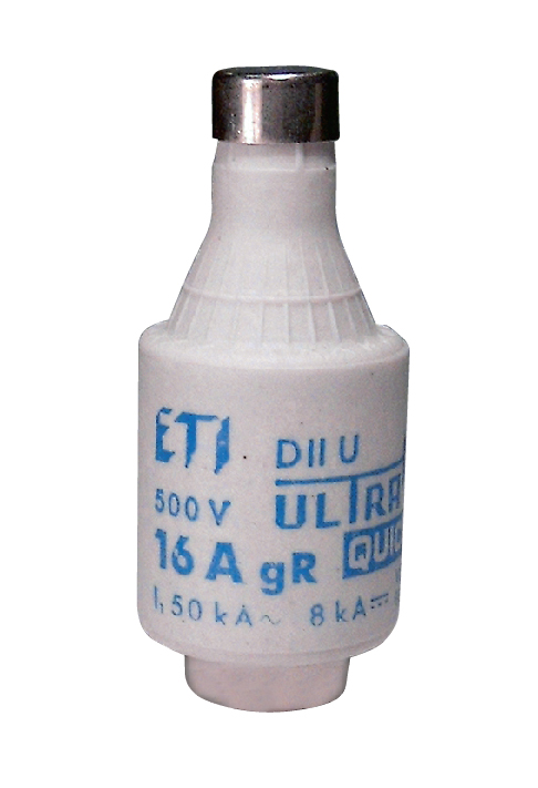 Предохранитель DIIUQ16A/500V gR (50 kA) цилиндрический - фото1