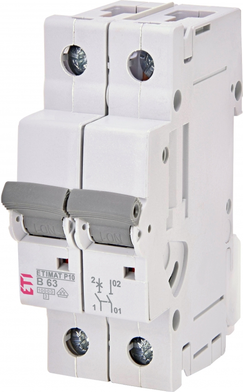 Автоматический выключатель ETIMAT P10 1p+N B 63A (10kA) - фото1