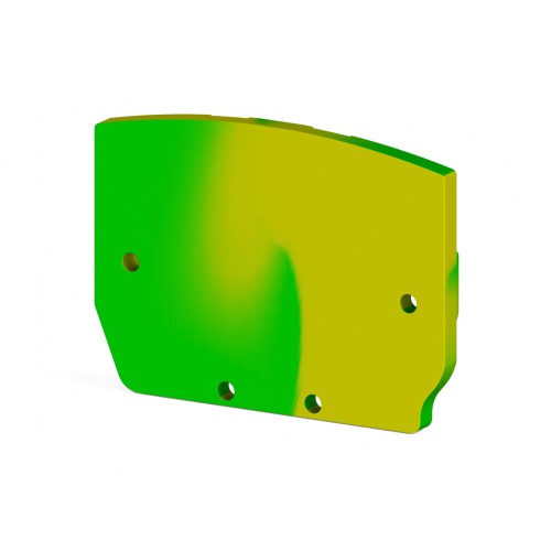 Концевой сегмент на клеммники пруж. мини MYK 2T, (желто-зеленый); NPP MYK 2T - фото1