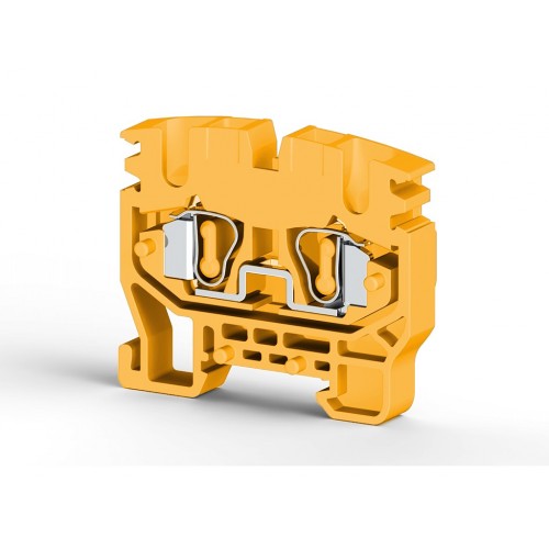 Миниклеммник пружинный на DIN-рейку (MR15), 2,5 мм.кв. (желтый); MYK2,5 - фото1