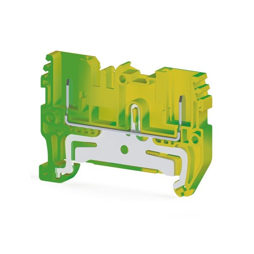 Штекерный Клеммник на DIN-рейку 2,5мм.кв. (земля); PTP 2,5T - фото1
