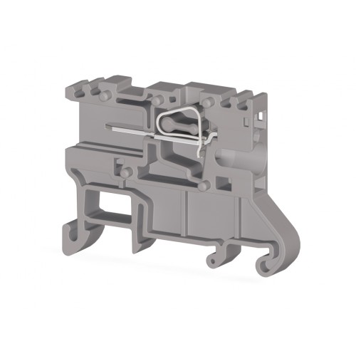 Клеммник пружинный с разъёмом, на DIN-рейку, 2,5 мм.кв., (серый); SC-PTR 2,5 (Серый) - фото1