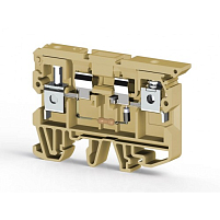 Клеммник с держ. предохр. (5х20, 5х25) с индикацией 24VAC на DIN-рейку, 6 мм.кв. (бежевый);  ASK 2LD (24 VAC)