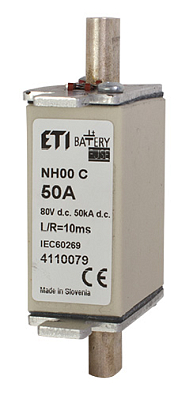 Предохранитель ножевой NH-000 Battery 50A 80V DC - фото1