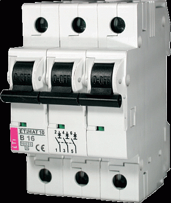 Автоматический выключатель ETIMAT 10 3p C 50А (6 kA) - фото1