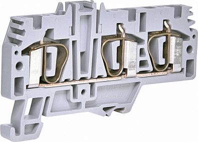 Клемма пружинная (1 вход, 2 выхода; серая) ESP-HMM.4/1+2 - фото1