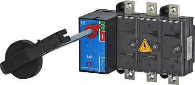 Выключатель нагрузки с рукояткой на корпусе LA1/R 160А 3Р - фото1