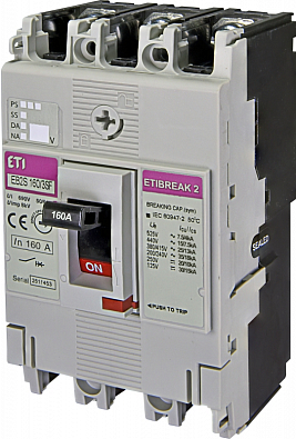Автоматический выключатель EB2S 160/3SF 160A 3P (25kA фикс.настр.) - фото1