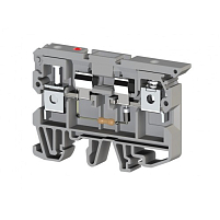 Клеммник с держ. предохр. (5х20, 5х25) с индикацией 24VAC на DIN-рейку, 6 мм.кв. (серый);  ASK 2LD (24 VAC)