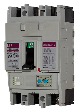 Автоматический выключатель EB2 125/4H 100A (65kA TM) 4P - фото1