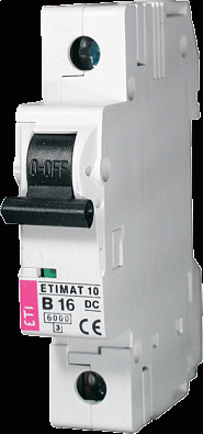 Модульный автоматический выключатель постоянного тока ETIMAT 10 DC 1p C 2A (6 kA) - фото1