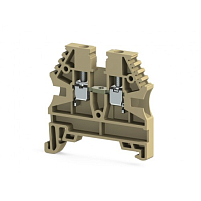 Клеммник на DIN-рейку 2,5мм.кв. (бежевый); AVK2,5(RP)